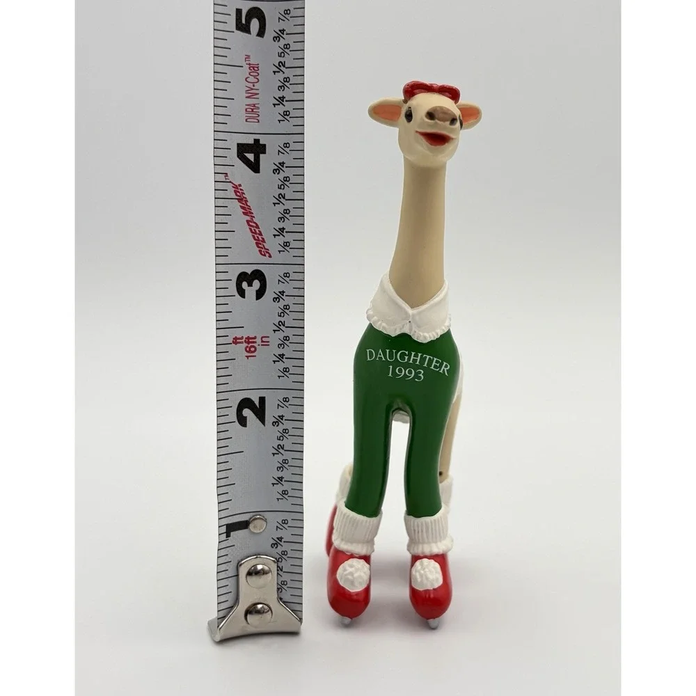 1993 Hallmark Keepsake Ornament Daughter Giraffe Ice Skater Bendable QX587-2 VTG